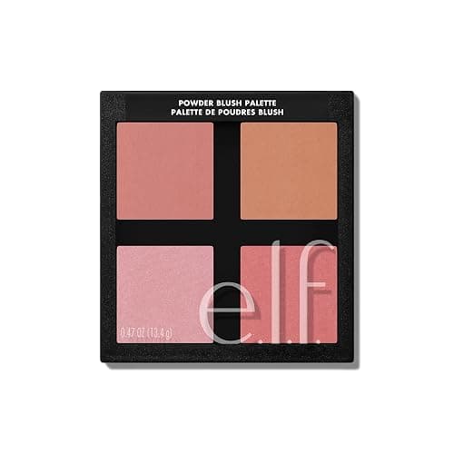 e.l.f. Cosmetics Powder Blush Palette, Four Blush Shades for Beautiful, Long-Lasting Pigment, Light - Image 1