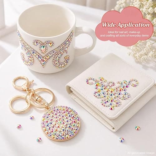 Artdone 36000Pcs Resin Rhinestones 3mm Jelly AB 28Colors for Bedazzling Glitter Kit DIY, Multicolor Crystal Diamond Pearls with 3Pcs 10ml B7000 Jewelry Glue for Bedazzled Nail Art Supplies Decoration thumbnail 2