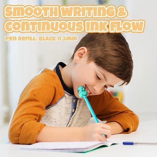 Muiyaneq 50 Pcs Cute Cartoon Gel Black Ink Pens, Random Novelty Kawaii Gel Black Ink Pens Bulk for Kids, Back to School Assorted Cool Writing Pen for Student Gift, School Office Home Supplies Present thumbnail 4