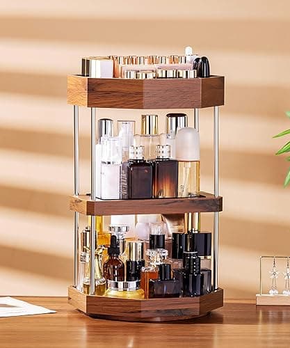 Homde Makeup Organizer 360 Degree Rotating Cosmetic Storage Display Perfume Organizer Cologne Organizer thumbnail 3