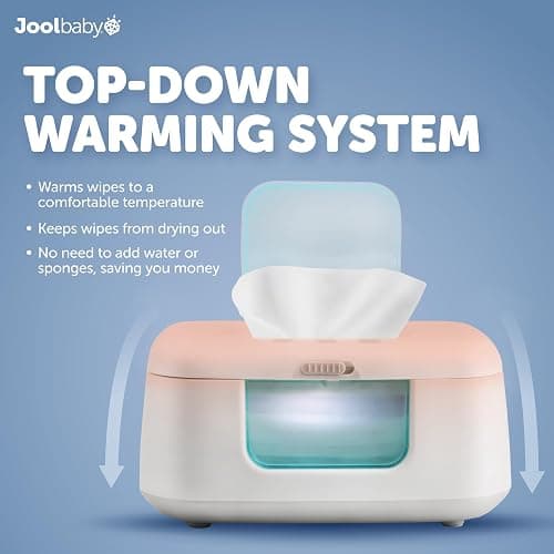 TinyBums Baby Wipe Warmer & Dispenser with LED Changing Light & On/Off Switch - Jool Baby (Aqua) thumbnail 4