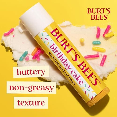 Burt's Bees Lip Balm Birthday Cake, Moisturising Lip Balm With Beeswax and Vitamin E, 100% Natural Origin, 4.25g thumbnail 3