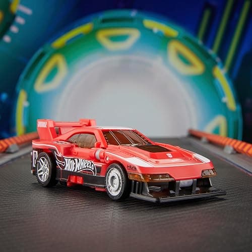 Transformers Collaborative Hot Wheels® x GT-Scorcher, Deluxe Class 5-Inch Robot Action Figure Converts to Racecar, Ages 8+ thumbnail 2