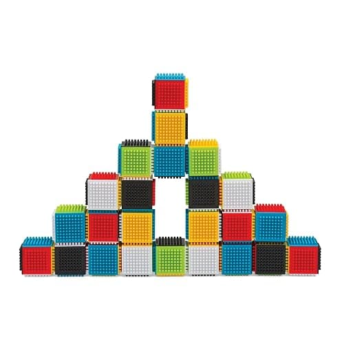 Infantino Press & Stay Sensory Blocks for Babies Age Grade 12m+, 24-Piece Set, Multicolor - Image 1
