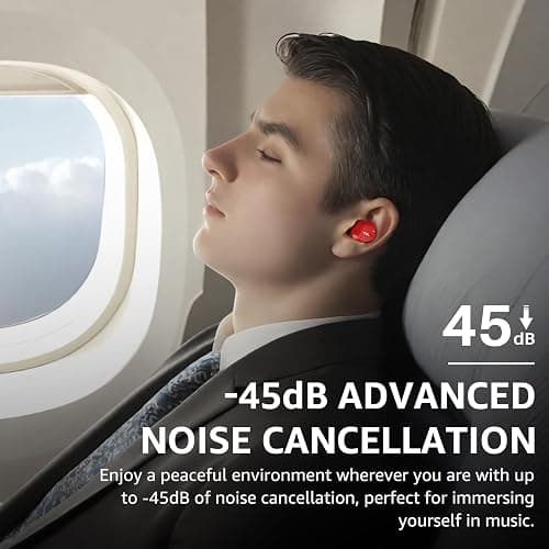 TOZO NC9 Hybrid Active Noise Cancelling Wireless Earbuds, 6 Mics ENC Clear Call, IPX8 Waterproof, in Ear Bluetooth 5.3 Headphones Stereo Bass Ear Buds 59H Playtime with LED Display 32 EQs via APP thumbnail 3
