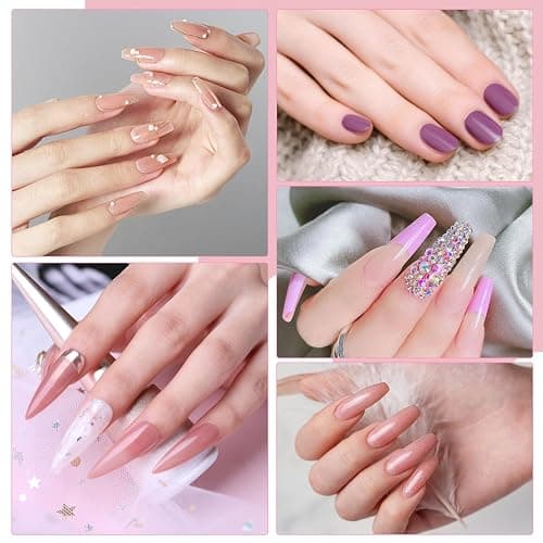 Acrylic Nail Kit,Professional Multicolor Acrylic Nails Powder Nail Starter Kit Decoration Tools with Everything UV Light for Beginners thumbnail 7
