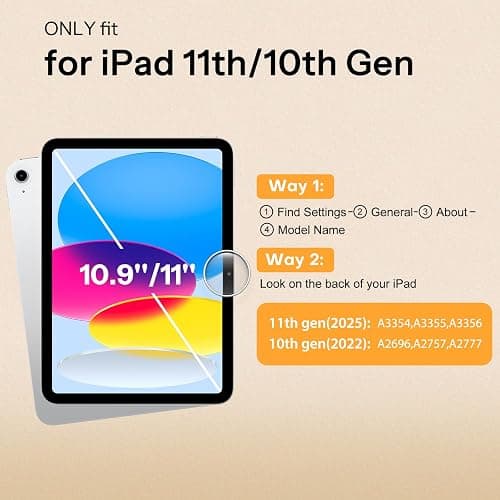 SPARIN 2 Pack Paper Glass Screen Protector for iPad A16 11th/10th Generation (11’’/10.9’’ 2025/2022),Tempered Glass with Easy Alignment Tool, Matte Anti-Glare, Write Like on Paper, Apple Pencil Support thumbnail 2