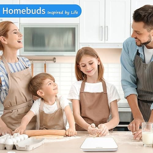 Homebuds 33lb Digital Kitchen Scales in 1g, High Precision Assured by Scales Kitchen Professional Factory SINCE 2001, Food Scales for Cooking and Baking, LED, 3*AAA, White by Golden Line thumbnail 7
