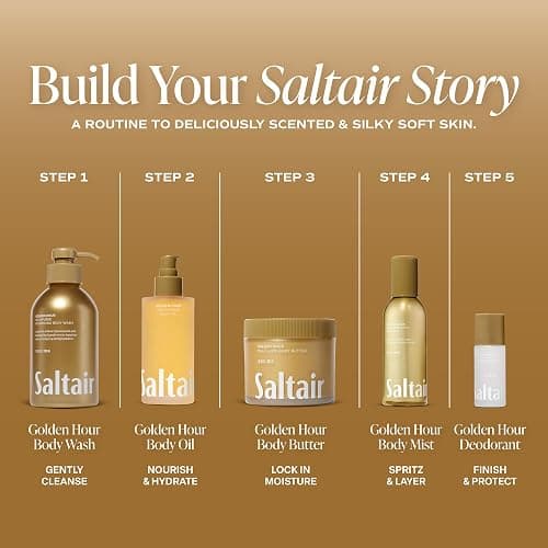 Saltair Body Oil – Silky After Shower and Bath Dry Oil for Women and Men – Non-Greasy, Well-Absorbing Moisturizer for Hydrating Dry Skin – Golden Hour Scent, 4oz thumbnail 6