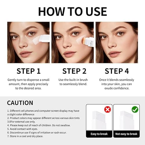 Double-head Blanc Cover Cream Stick, Color Changing Foundation Stick. (Light) thumbnail 7