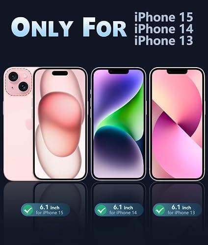 FNTCASE for iPhone 15 Case: for iPhone 14 & iPhone 13 Case | Magnetic Frosted Translucent Slim Shockproof Cell Phone Cover | Military Grade Protection Drop Proof Tough Protective Cases-LightPink 6.1” thumbnail 2