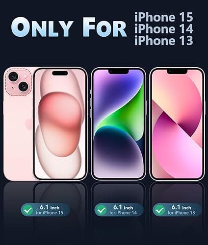 FNTCASE for iPhone 15 Case: for iPhone 14 & iPhone 13 Case | Magnetic Frosted Translucent Slim Shockproof Cell Phone Cover | Military Grade Protection Drop Proof Tough Protective Cases - LightPink - iPhone 15 / iPhone 14 / iPhone 13(6.1 inch) - Light Pink thumbnail 2