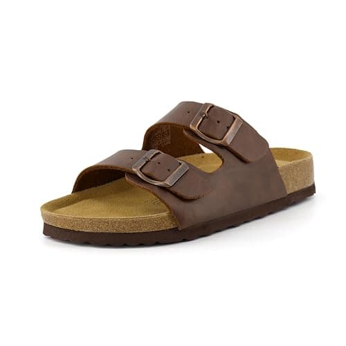 CUSHIONAIRE Lane Cork Footbed Sandals for Women – Comfortable Double Buckle Slip-On with Genuine Suede Footbed & Arch Support Slides for Women Footwear thumbnail 9