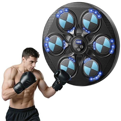 Music Boxing Machine,Bluetooth Music Boxing Machine with Boxing Gloves,15 Speed ​​Modes Musical Boxing Machine,Smart Wall Mounted Boxing Machine Target Training for Adults and Kids Home Exercise - Image 1