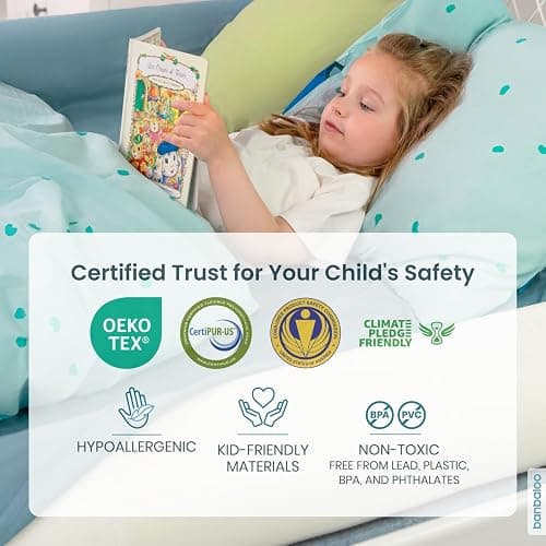 BANBALOO 2 Pack Bed Bumper for Toddlers 53" | Foam Bed Rails for Queen, King, Twin, Full-Size Beds | Toddler Barrier | Safety Rail Guard for Kids | Portable Foam Bumpers for Travel and Home Use thumbnail 7