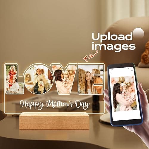 KoxSmar Custom Picture Frames, Personalized Photo Frame, Customized Picture Frames, Personalized Mothers Day Gifts for Mom Baby Kid Family Pet thumbnail 3