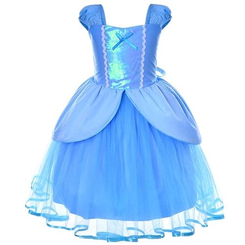 Joy Join Cinderella Costume for Girls | Cinderella Dress with Accessories for Birthday, Halloween Costume, Trick or Trea, Theme Party, Christmas, Role Play thumbnail 7