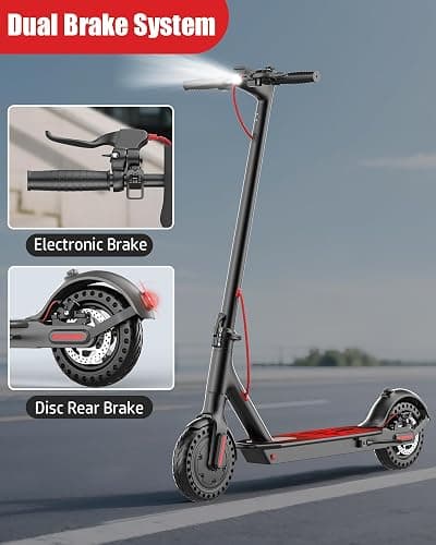 Electric Scooter for Adults, Peak 500W/650W Motor, 19/21 MPH Max Speed, 21/23 Miles Range, 36V Battery, 8.5" Solid Tires, App Control, Lightweight, Foldable Electric Scooter for Commuting, UL2272 thumbnail 5