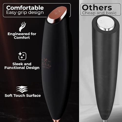 Zulay Kitchen Patented Tornado Triple Whisk Milk Frother with 4 Duracell Batteries – Handheld Foam Maker for Coffee, Lattes, Matcha & Hot Chocolate – Rich, Creamy Froth in Seconds thumbnail 5