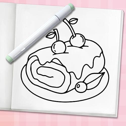 Cute & Sweet Coloring Book: Bold, Easy, and Simple Food Designs for Adults with Cakes, Candies, Ice Cream, Pastries, Desserts, and More! (Bold and Easy Coloring Books) thumbnail 10