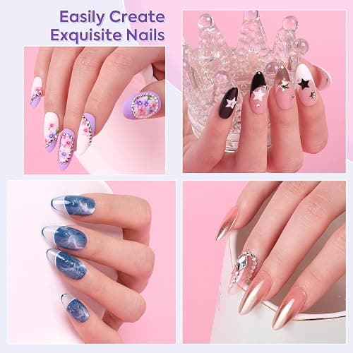 Short Fake Nail Tips Almond: 600Pcs Full Cover Nail Tips for Acrylic Nails Nail Extension Kit with Nail Glue Remover & Glue Acrylic False Nail Clippers Clear Nails Tip Art for Beginners DIY thumbnail 8
