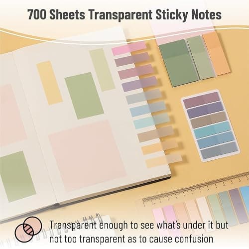 Mr. Pen- Aesthetic Book Annotation Kit, Aesthetic Highlighters and Gel Pens, Transparent Sticky Notes, Transparent Sticky Tabs for Books, No Bleed Highlighters for Bible Pages No Bleed thumbnail 3