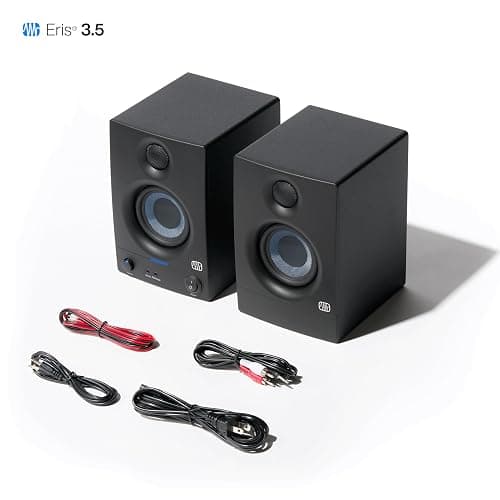 PreSonus Eris 3.5 Studio Monitors, Pair — Powered, Active Monitor Speakers for Near Field Music Production, Desktop Computer, Hi-Fi Audio - 3.5" - Gen 2 thumbnail 7