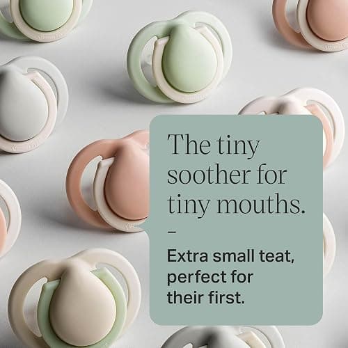 Tommee Tippee Newborn Soothers, 0-2 Months, Muted Colours, Matte Texture, Symmetrical Design, Pack of 6 thumbnail 6