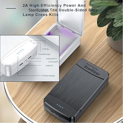 Nail Tool Sterilizer with Blue Light,LXIANGN Portable USB Sterilizating Box for Manicure Salon,Tweezers,Tattoo,Scissors,Jewelry,Phone, Watch,Keys thumbnail 6