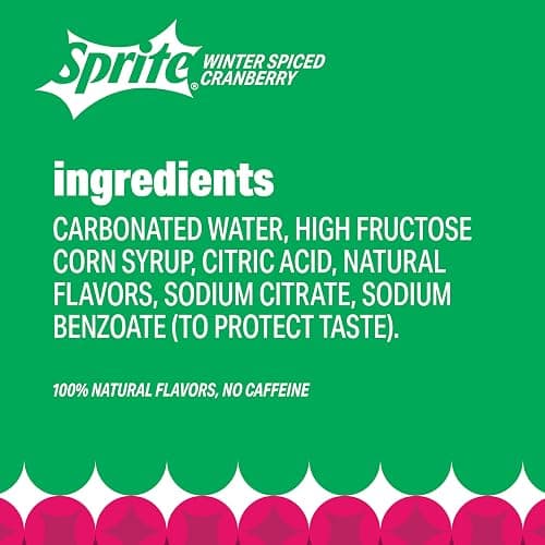 Sprite Winter Spiced Cranberry, Lemon-Lime and Cranberry Flavored Soda Pop Soft Drink, 12 fl oz, 12 Pack thumbnail 8