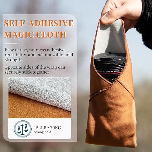 MDAOCRY Camera Protective Wrap, Lens Protector, Magic Self-Adhesive Cloth for DSLR/Camera Lens/Phone/Accessories, 13.8''*13.8 thumbnail 3