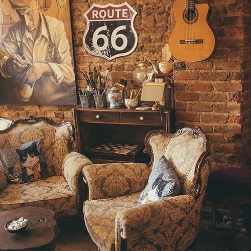 Route 66 Signs Vintage Road Signs Room Decor High Way Metal Tin Sign for Home Garage Wall Decorations 12× 12 Inches - Route 66 thumbnail 8