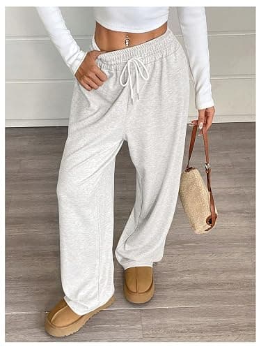 SOLY HUX Women's Drawstring Sweatpants High Waisted Wide Leg Baggy Casual Pants thumbnail 2