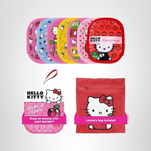 The Original MakeUp Eraser 7-Day Set, Erase All Makeup with Just Water, Including Waterproof Mascara, Eyeliner, Foundation, Lipstick, Sunscreen, and More! (Hello Kitty Classic), 7ct. thumbnail 8