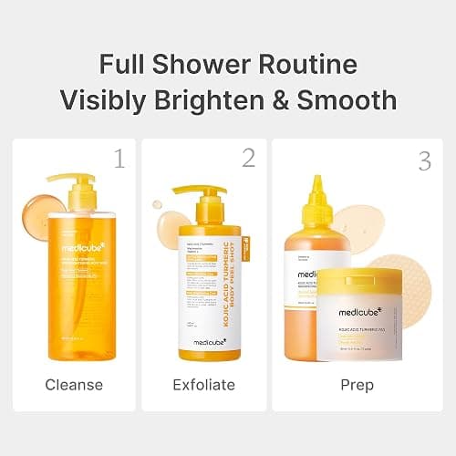 medicube Kojic Acid Turmeric Brightening Body Wash | Gentle Shower Gel for Uneven Skin | Niacinamide, Vitamin C, AHA/BHA | Deep Cleansing, Hydrating Formula | Easy and Effective, 13.52 fl.oz thumbnail 6