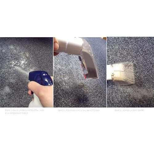 Shampouineuse 400W avec pulvérisateur - Nettoyeur textile à main avec réservoir, injecteur extracteur, détacheur laveur, aspire et nettoie canapés, tissus, moquettes, sièges auto, tapis, câble 5m thumbnail 4