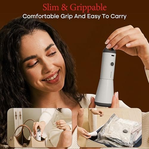 Vacbird Vacuum Bags for Travel with Rechargeable air Pump, Carry-on Size Compression Packing Bags for Luggage and Suitcase, Space Saver for Clothes and Clothing 9 Combo Travel Size thumbnail 7