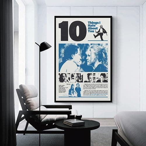NIBXEPDF 10 Things I Hate About You Poster Vintage Movie Posters Posters for Room Aesthetic Posters for Bedroom Canvas Art Poster And Wall Art Posters for Room 24x36inch(60x90cm) Unframe-style-7 thumbnail 3