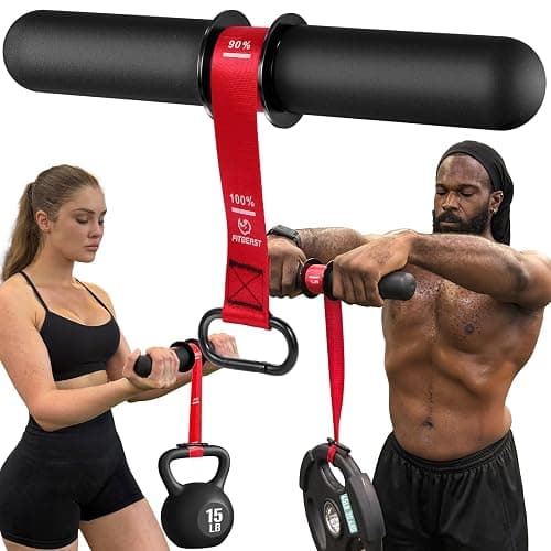 FitBeast Forearm Strengthener & Forearm Exerciser, Wrist Roller with Thicker Handle, Forearm Strength Trainer with Adjustable Strap - Ideal for Grip Strength, Muscle Building, Rehabilitation - Image 1
