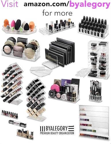 BY ALEGORY Acrylic Eye Mascara Organizer Makeup Storage Organization Refillablle Container Beauty Display Case 24 Space to Organize Tall Eye Lash Mascara thumbnail 7
