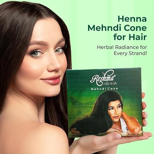 Reshma Beauty Pack of 3 Jumbo Henna Cones for Hair, 50g Each 100% Natural Ready to Use Henna Paste Hair Color Infused with Eucalyptus Oil, Nourishing & Long-Lasting Ayurvedic Hair Dye (Original) - 1.67 Ounce (Pack of 3) thumbnail 8