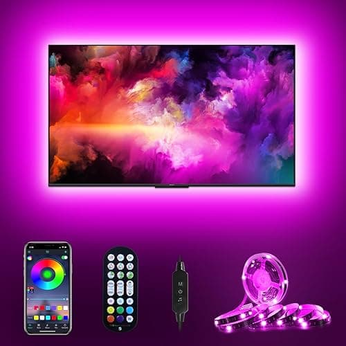 Daymeet TV LED Backlight, 9.8ft for TV Behind 32-60 inch TV Led Lights for Monitor Backlight RGB Led Light Strip, USB Powered Lights with Remote Music Sync Bluetooth APP Control - Image 1