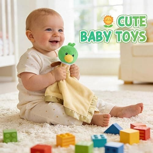 Mallard Duck Baby Lovey, Soft Security Blanket, Lovies for Babies, Duck Stuffed Animal Snuggle Toy for Newborn Infant Toddler Boys and Girls, Baby Shower/Nursery Gifts 16 Inch thumbnail 4