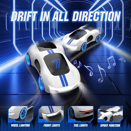 AEROQUEST Gesture Sensing Remote Control Car, Drift RC Stunt Car with Light Spray & Sound, 2.4GHz Hobby RC Cars Toy for Kids, 360° Rotate, Birthday Gifts for Boys Girls 4-12 thumbnail 7