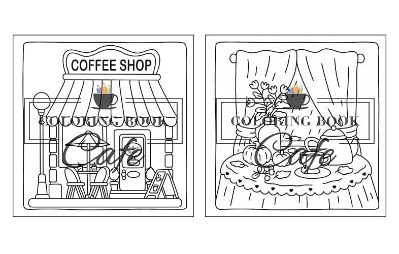 Cozy Corners: Coloring Book for Adults and Teens Featuring Super Cute Nooks and Hygge Spaces for Relaxation (Cute and Comfy Coloring Books) thumbnail 12