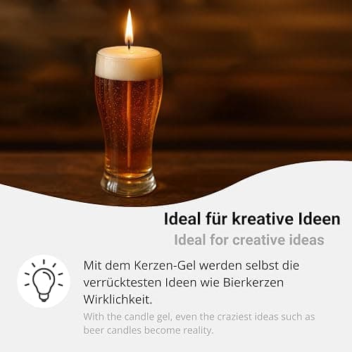 DistrEbution Kerzen-Gel transparent 800g Kerzengel Gelwachs zum Kerzen gießen thumbnail 5