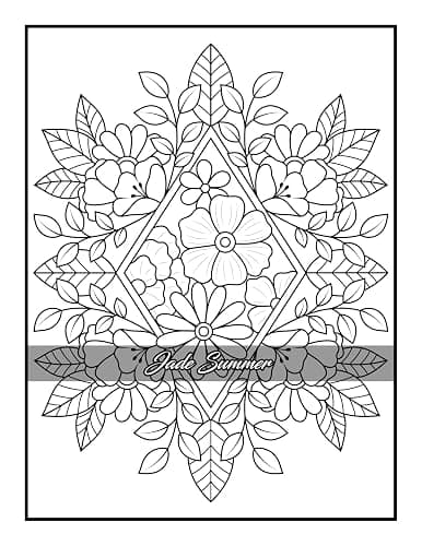 100 Flowers: An Adult Coloring Book with Bouquets, Wreaths, Swirls, Patterns, Decorations, Inspirational Designs, and Much More! thumbnail 33