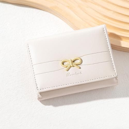 Sunwel Fashion Cute Coquette Bow Wallet with Key-chain for Women Girls | Bow Print Wallet Card Holder ID Window thumbnail 6