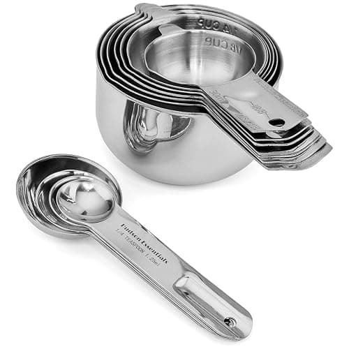 Hudson Essentials Stainless Steel Measuring Cups and Spoons Set - Stackable Set with Spout (11 Piece Set) thumbnail 7