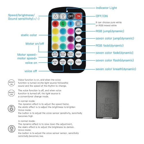 AZIMOM 16W Twinkle & Sound Activate 500pcs*0.03in*9.8ft Fiber Optic Starlight Headliner Kits for Car Home Star Ceiling Sky Decoration, APP& Remote Control Light Engine End Glow Fiber thumbnail 8